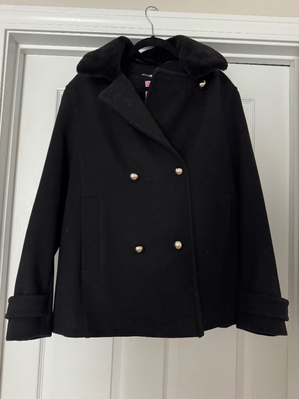 Kate Spade Black Pea Coat XL